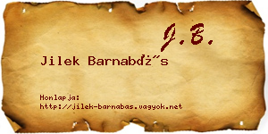 Jilek Barnabás névjegykártya